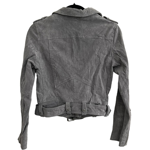 NEW Blank NYC Suede Moto Jacket Gray size Small - Picture 8 of 10
